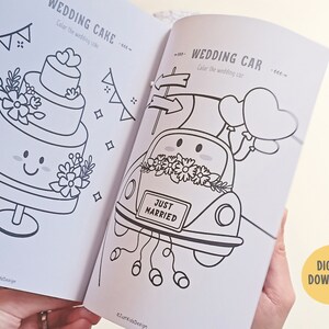 Kids Wedding Activity Book, Wedding Coloring Book, Kids Activity Book, Wedding Favors, Wedding Table Games, Printable Wedding Coloring bild 4