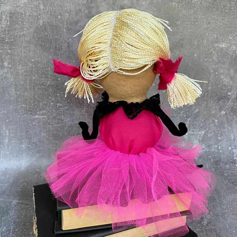 Creepy Doll . Pink Halloween . Bookshelf Decor . Etsy