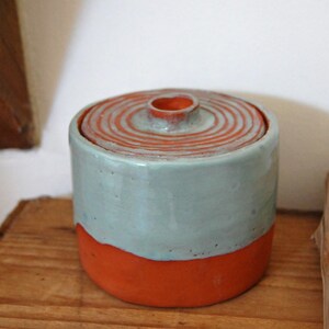 Handmade pot with lid