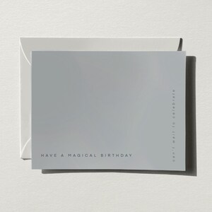 Carte d'anniversaire carte de voeux avec enveloppe vierge minimaliste esthétique moderne vert cadeau pour elle carte de remerciement pour vous