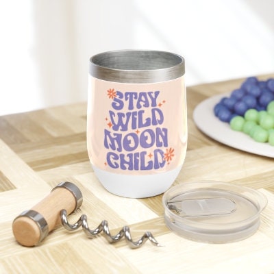Stay Wild Moon Child Insulated Stainless Steel Slim-Can Cooler