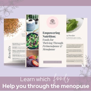 Perimenopause and Menopause Nutrition Guide, health eBook, Foods to Help Menopause Symptoms, Menopause Diet Food List, health  check list,