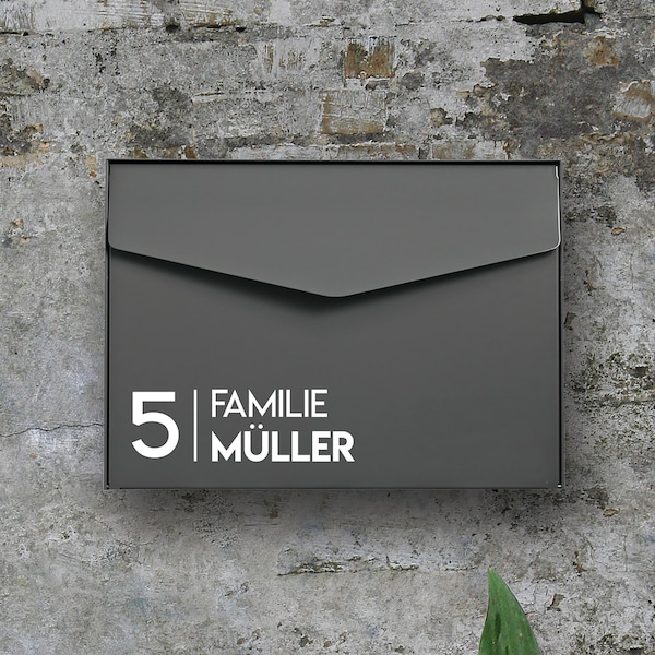 Personalized mailbox sticker with family name | Front door | Nameplate
