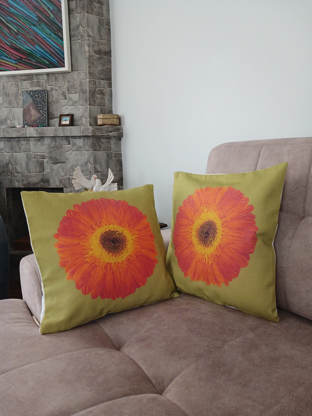 Cozy and Comfortable Throw Pillow Cover 2pcs, Green Throw Pillow Cover