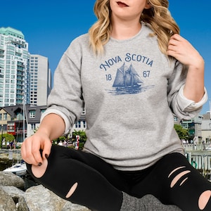 Nova Scotia sweatshirt for the bluenose sweater for 1867 Nova Scotia sweater for East Coast sweatshirt for New Scotland shirt