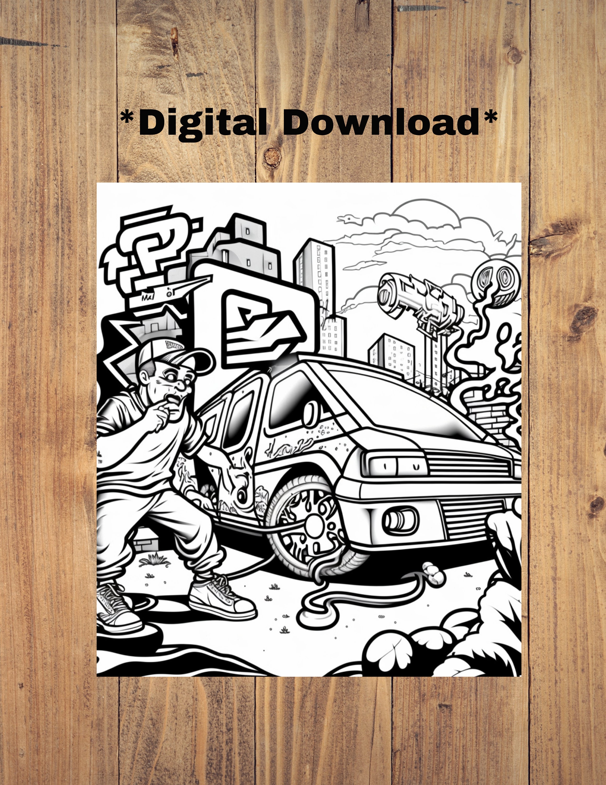 50 Abstract Graffiti, Printable Digital Download, Adult and Children ...