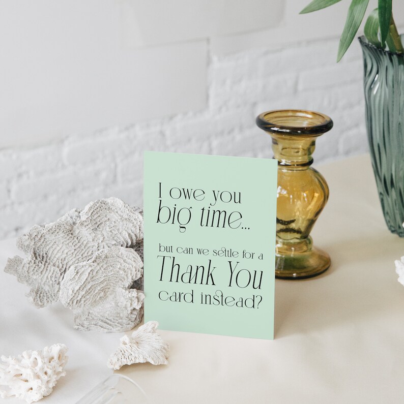 Printable Thank You Card Funny Card Downloadable Digital Etsy