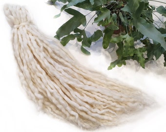 wool dreadlocks dreads DE extensions white blonde soft full set SHORT medium LONG double ended 30/40/50/60 pieces