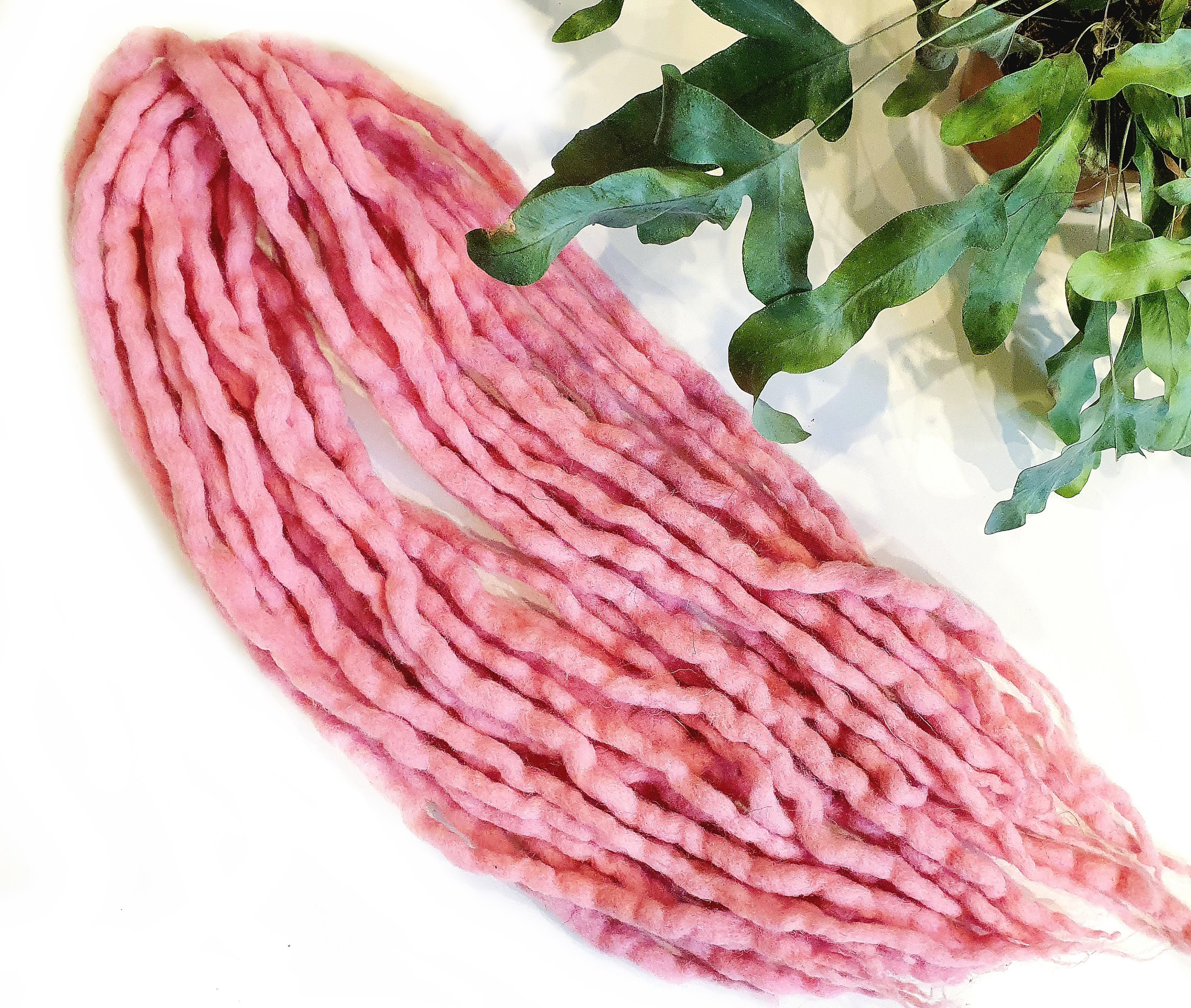 wool dreadlocks dreads DE extensions pink soft full set SHORT medium LONG double ended 30/40/50/60 pieces