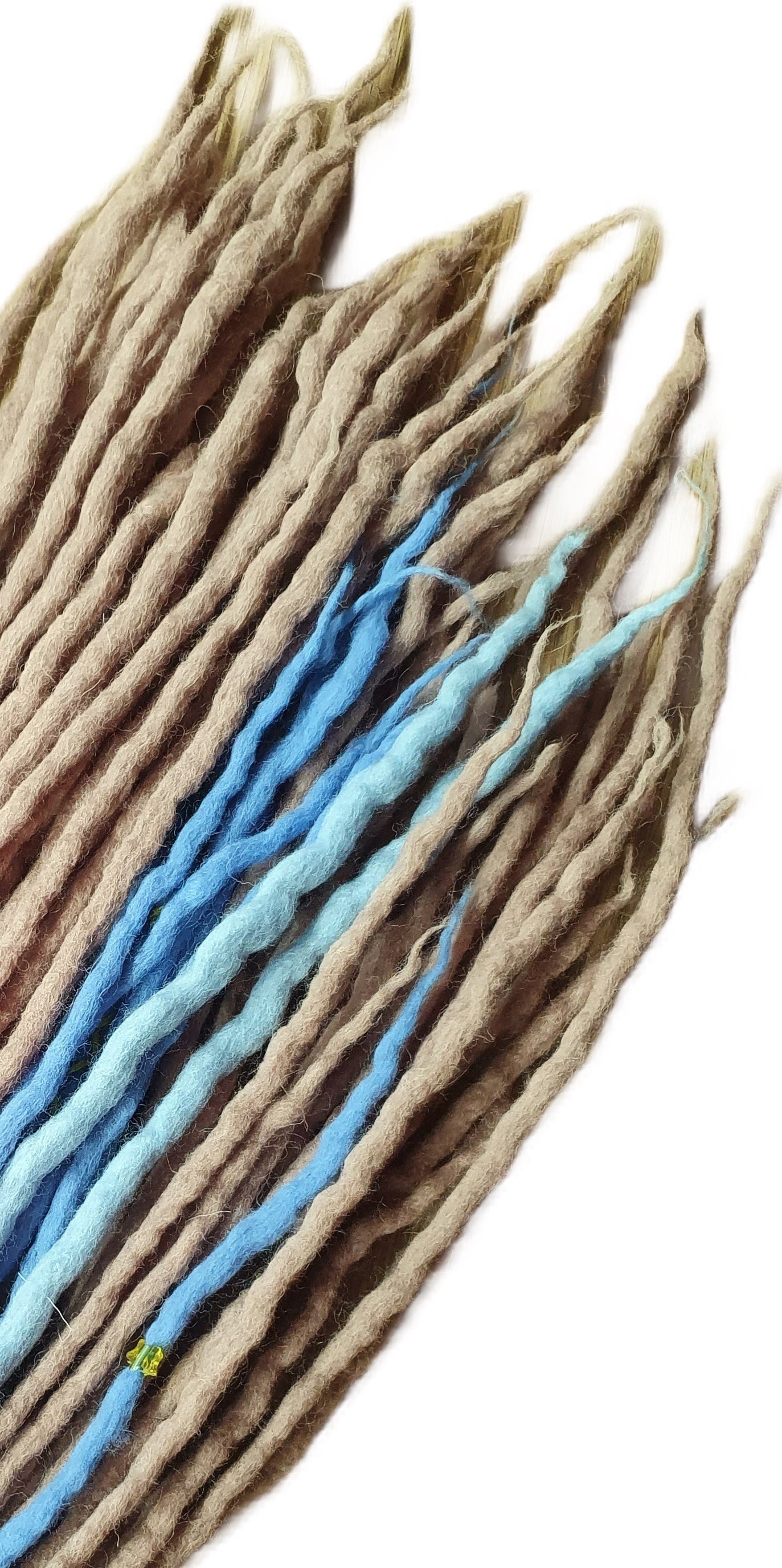 Wool Dreadlocks Dreads DE Extensions Soft Full Set Beige Etsy