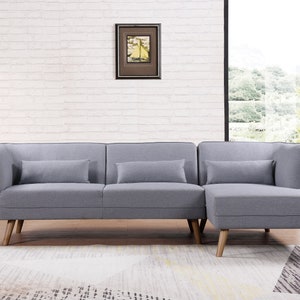 L shape wooden store sofa with storage
