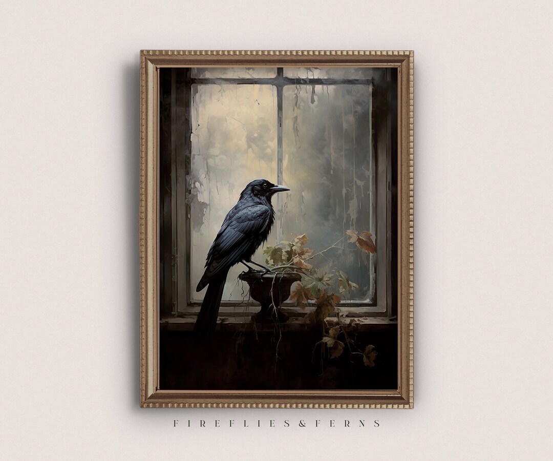 Guardian of the Manor Crow Print, Raven, Dark Cottagecore, Moody Dark ...
