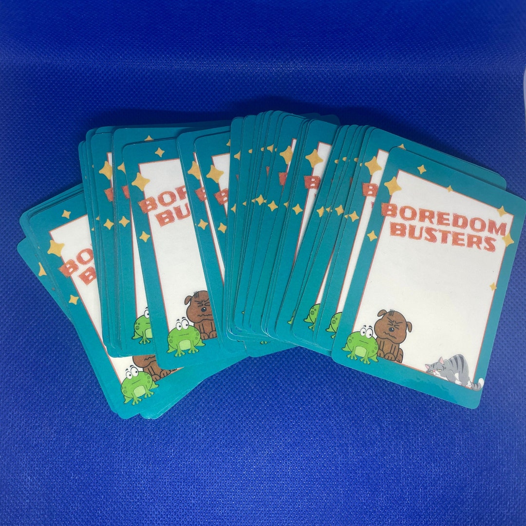 Boredom Busters Laminated Card Deck. ADHD Card Deck, Bored Kids Game