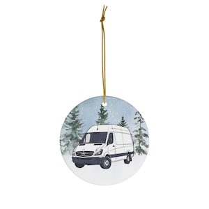 Van Life sprinter van mercedes Christmas ornament for van lifers Ceramic Ornament, 1-Pack