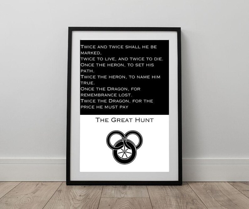 A4 Eye of the World Wheel of Time Print, the Great Hunt , Prophecies ...