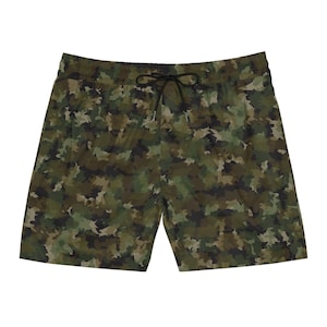 Camouflage Men&#39;s Mid-Length Swim Shorts military camo beachwear summer gift