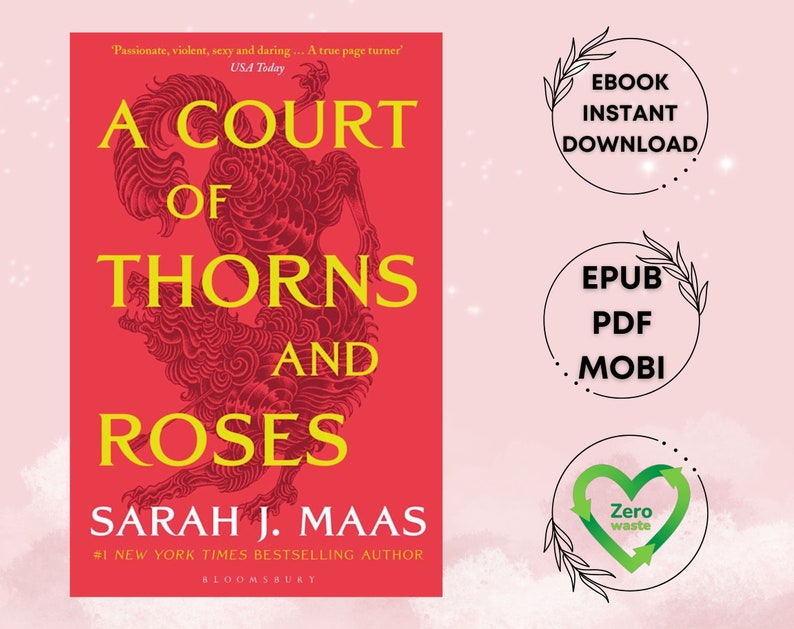 A Court of Thorns and Roses Sarah J Maas Book Unabridged - Etsy México