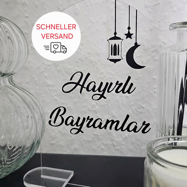 Selnès | Petit support décoratif en acrylique Ramadan ou Bayram Eid