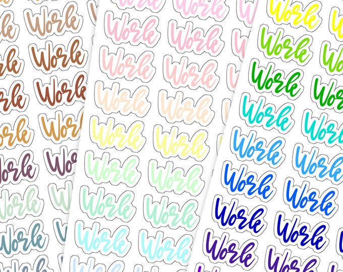 See Word Sticker Work Stickers, Word Stickers, Planner Stickers, Work, Clear Work ...