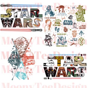 Retro Disney Star Wars Front and Back PNG Bundle, Darth Vader SVG, Galaxy's Edge Shirt, Disney Star Wars Squad T-Shirt PNG, Boys Star Wars