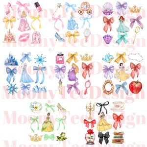 Disney Princess PNG Bundle, All Princess Png, Cinderella, Ariel,Aurora, Snow White Png, Family Vacation Png, Friend Squad, Disney Group Tee