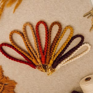 Macrame keychains in different colors