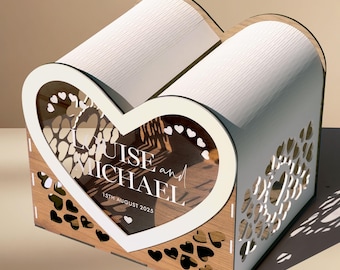 Wedding Card Box Custom Keepsake Reception Decor Card Holder with Slot