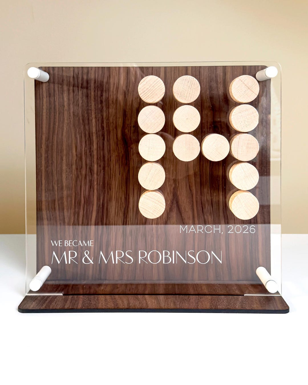 Dates Rack Designs Personalized Wedding Date Sign | Engraved Wood & Acrylic Anniversary ...