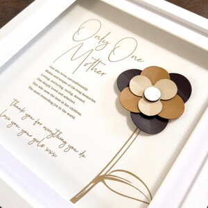Regalo personalizzato per la mamma, cornici per la festa della mamma, mamma da figlia, arte floreale incorniciata, regalo unico per la mamma, regalo di compleanno per la mamma, regalo per la festa della mamma