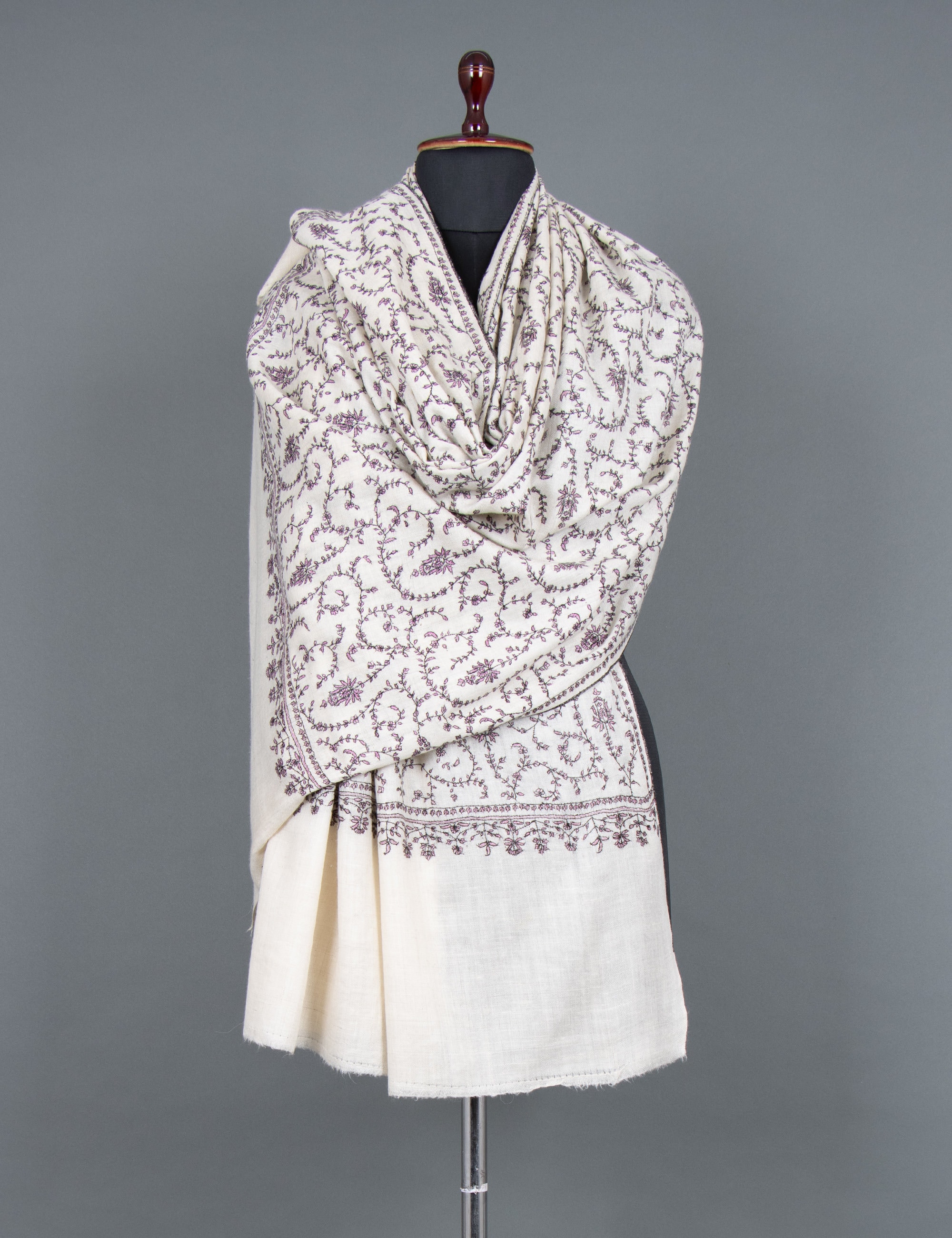 Embroidery Kashmir Buy Pashmina Online Buy White Pashmina