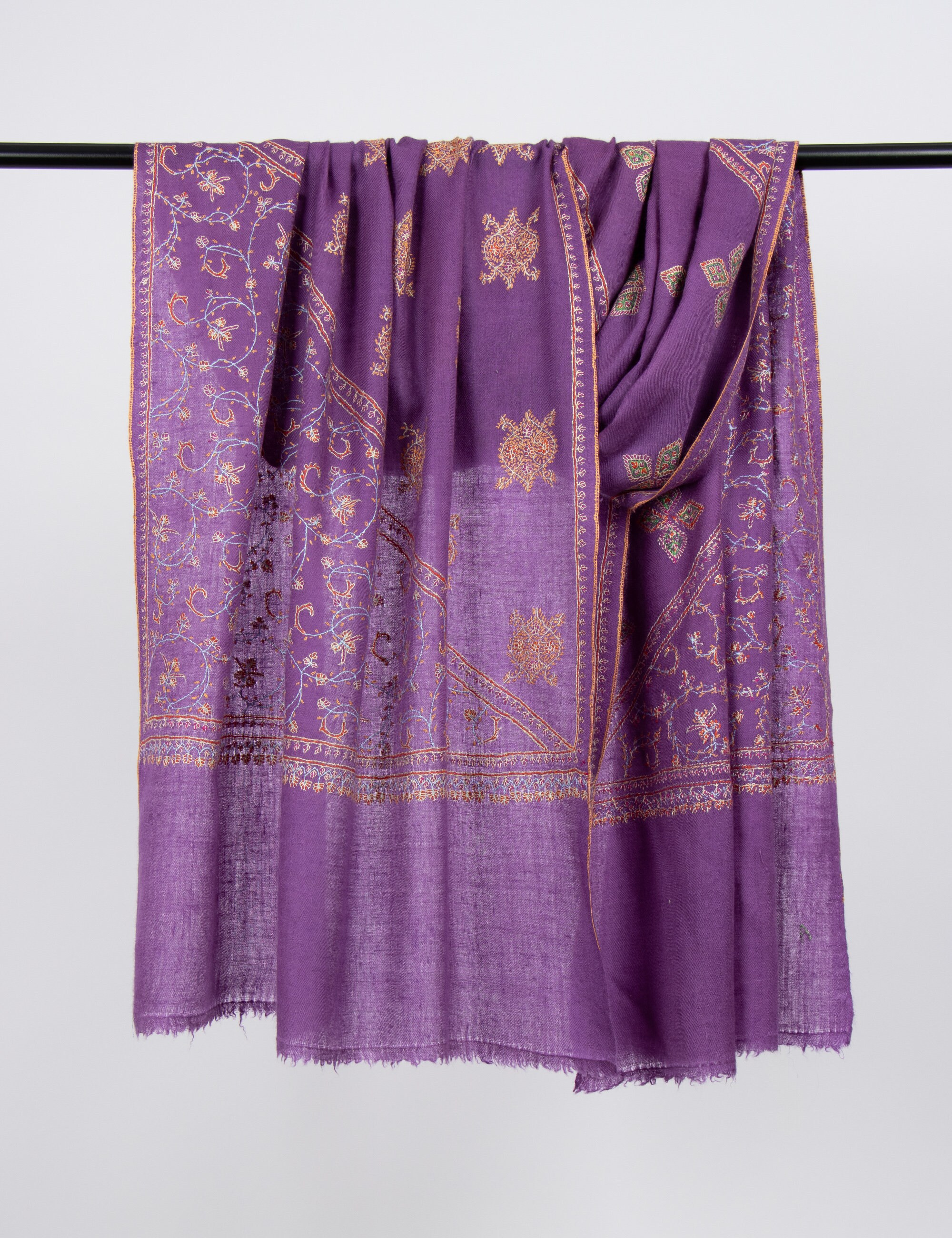 Purple Cashmere Shawls, Handloomed Wraps, Soft Scarves