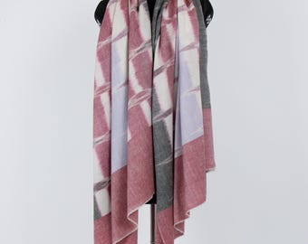 Ikat pashmina-sjaal: luxe kasjmir-sjaal, zachte warme omslag (40 x 80 inch)
