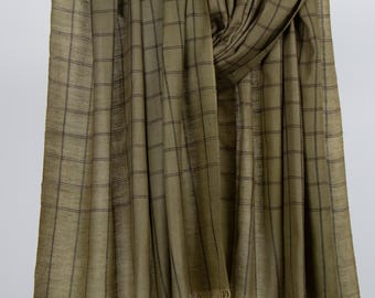 Chal de pashmina pura - Bufanda de pashmina a cuadros, accesorios de moda sostenibles y regalos de cachemira para ella, 40 x 80 pulgadas