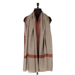 Hand-Embroidered Cashmere Wrap: Zati Love Kashmir Pashmina - Handwoven Gifting Scarf, 40x80&quot;
