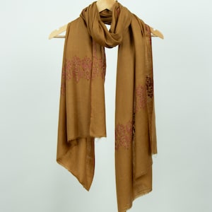 Authentic Kashmir Pashmina Shawl - Handcrafted Embroidered Cashmere Women&#39;s Wrap | Luxury Fashion Scarf, 28x80&quot;