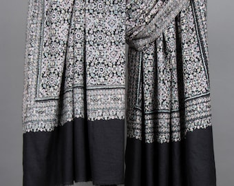 Kaschmir Jamavar Schals, Festival Pashminas, Original Tücher, Boho Wraps, indische Stickereien, Made in Kashmir Geschenke, 40x80"