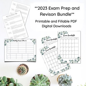 UK GCSE A Level 2023 Exam Prep and Revision Bundle. Top Tips. Modern garland design. Weekly Revision Planner. Exam Calendar. Printable PDFs