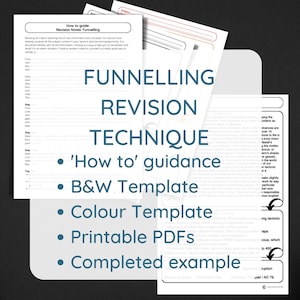 Study Skills. How to Revise. FUNNELLING Technique. Study Skills. Chapter Summary. Condense Information. Fillable PDFs. Revision TopTips