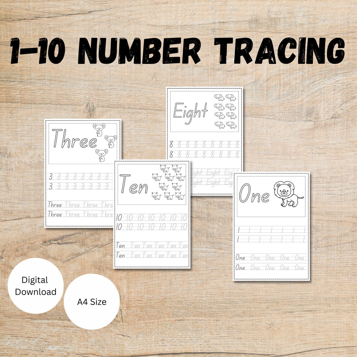Tracing Numbers 110 Practice Writing Numbers 110 Printable Tracing