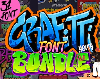 Graffiti font Bundle| Urban Font|Street Style Font | Tagging Font |Hip hop Font|Airbrush Font| Graffiti|Graffiti Letters|Graffiti Alphabet
