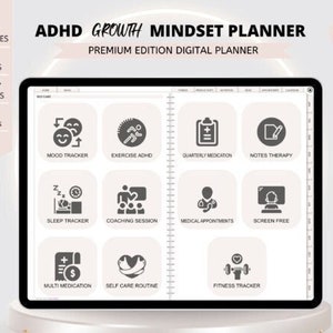 Adhd Digital Planner |ADHD Planner Adults |ADHD planner for work |ADHD organization | Adhd journal
