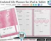 Digital Planner- Ipad Planner- Android Planner-Gratitude journal planner - Printable Planner-Undated Ipad Planner -Digital Gratitude Journal