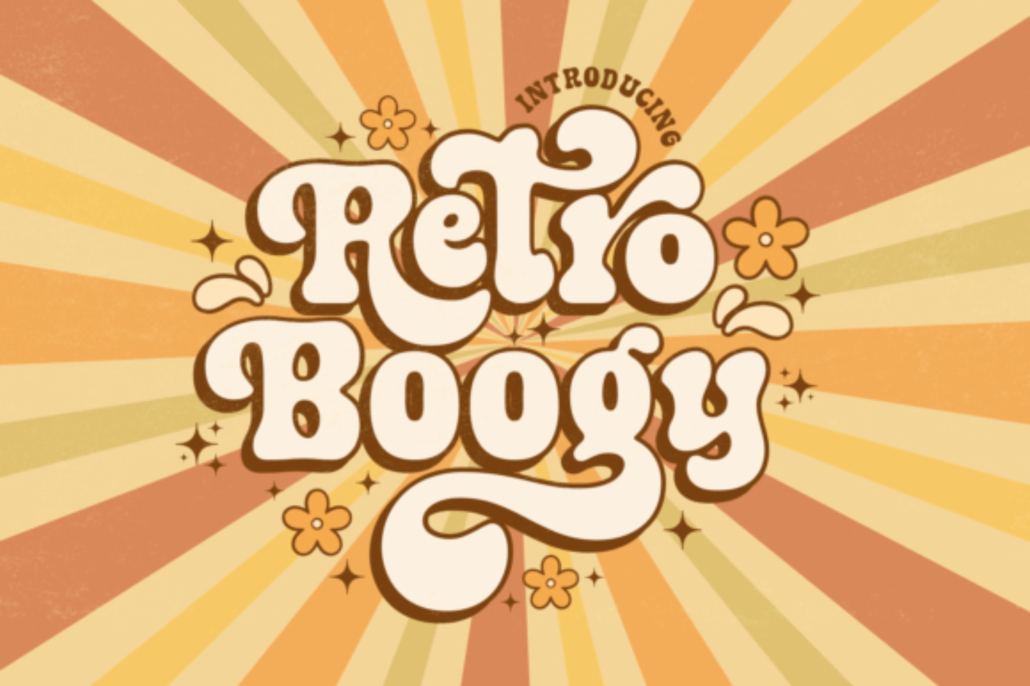Retro Boogy Font|Retro Font | 90s, 80s, 70s, 60s Font |Cricut Font| Vintage Font |Groovy Font| Farmhouse Font|Cursive font| Bubble Font