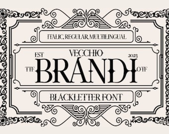 Brandi Font| Retro Serif Font| Blackletter Font |Weeding Font |Elegant Font|Canva Font| Modern Font|Vintage Font|Logo Font |Silhouette Font