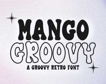 Mango Groovy Font| Retro Serif Font| Groovy Font | 60s 70s Font |Elegant Font|Canva Font|Modern Font|Vintage Font|Logo Font |Silhouette Font