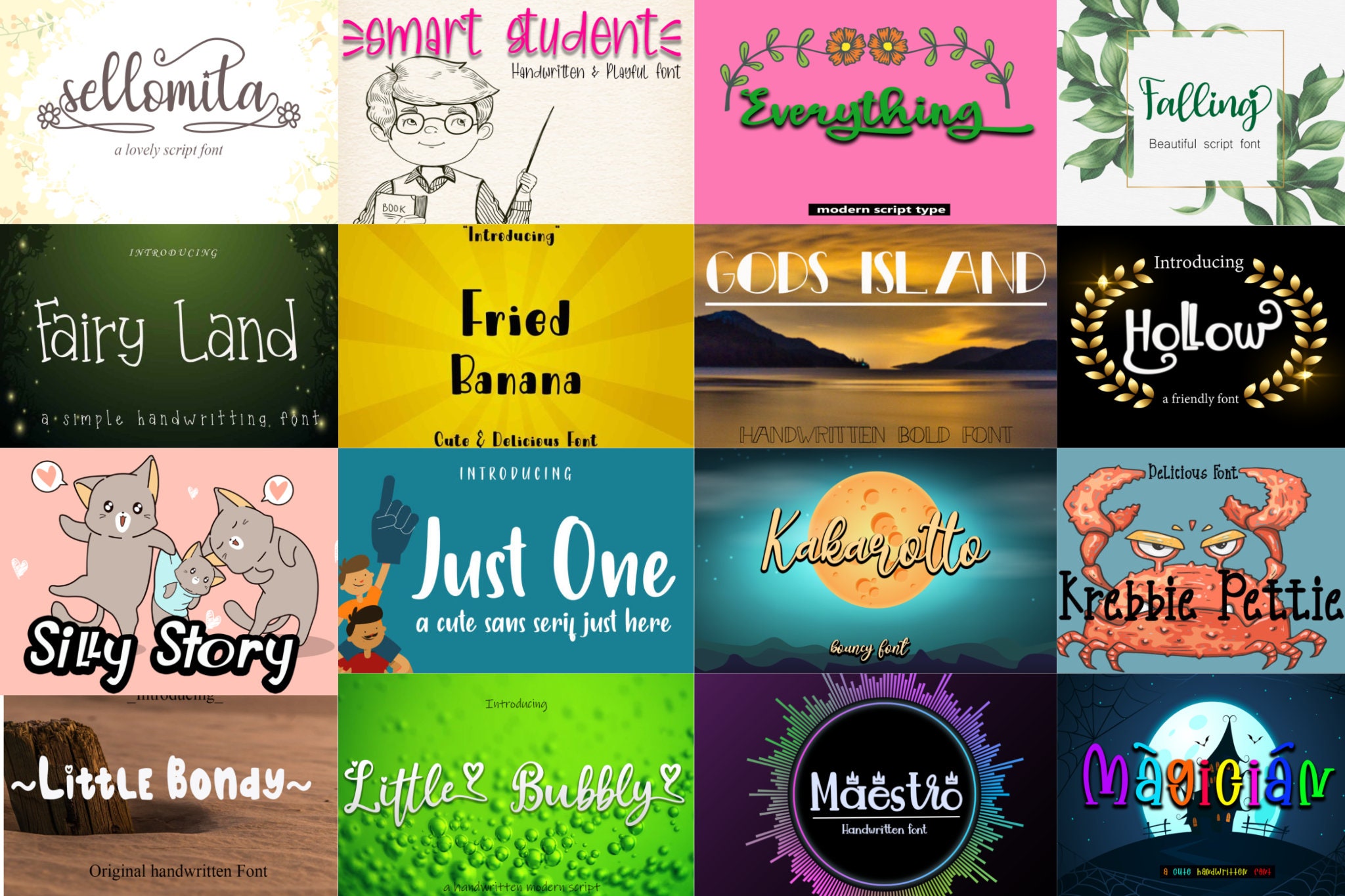 Handwritten Fonts| Font Bundles| Craft Fonts| Fonts| Cricut Fonts ...