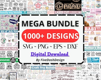 Mega SVG Bundle |Svg Files for Cricut |T Shirt Designs SVG|Silhouette Cut Files|Clipart |Svg for Shirts|Flower svg|Cricut|Silhouette|Sticker
