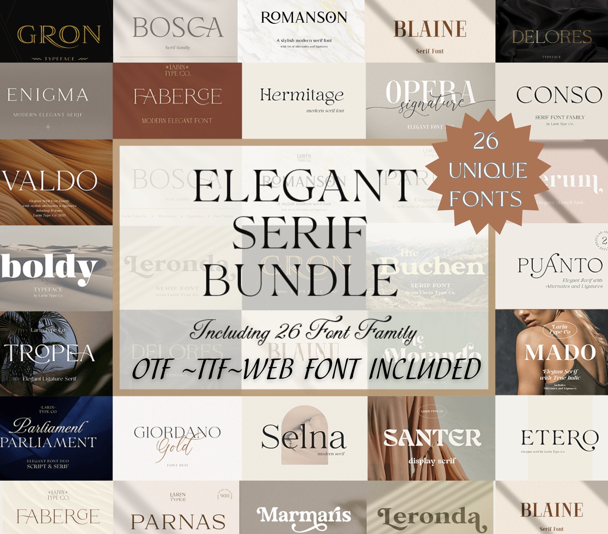 Elegant Serif Font Bundle Cricut Fonts Procreate - Etsy