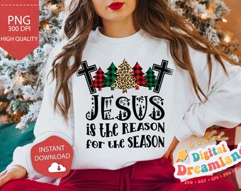 Jesus ist der Grund für die Weihnachtszeit Christlicher Weihnachtsbaum Plaid Png, Christlicher Weihnachten Png, Frohe Weihnachten Png, Weihnachten Png