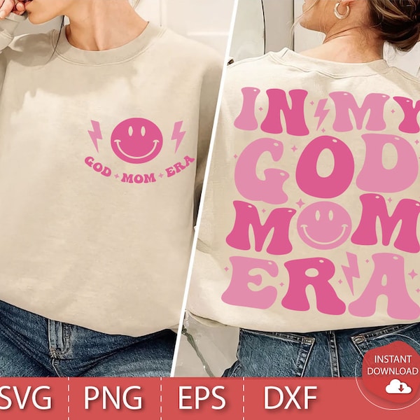 In My God Mom Era Svg, In My Mom Era Svg Png, God Mom Svg, God Mom Club, God Mama Svg, New Mom Gift, Expecting Mom Gift, Gender Reveal